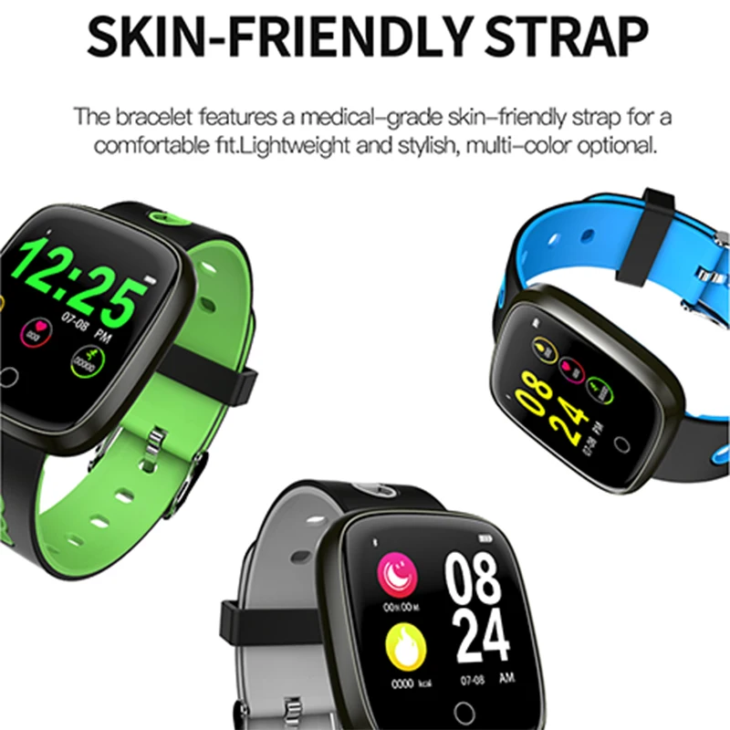 Smart Watch Waterproof Heart Rate Blood Pressure Monitor Fitness Bracelet with Screen New Arrival