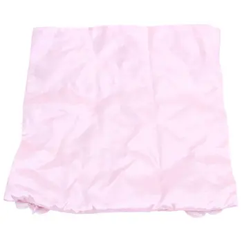 

New 16inch Satin Rose Flower Waist Throw Pillow Case Cushion Cover Sofa Home Decoration, Pink