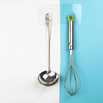 

10pcs/set Adhesive Hook Save Space Multifunctional Wall Mounted Square Seamless For Home Strong Anti Skid Reusable Fashion