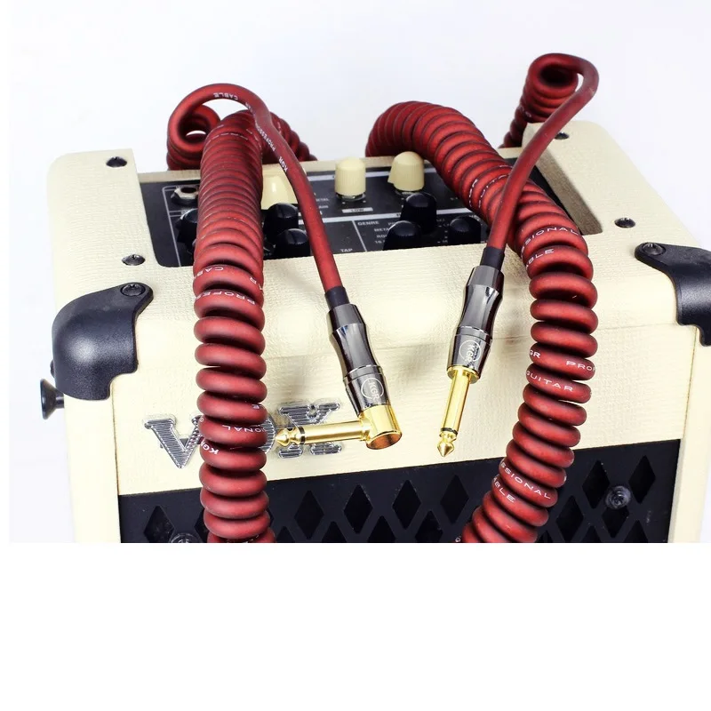 KGR real guitar wire guitar connecting line high quality febrile cord spring wire cable plug.