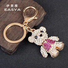 Корейский стиль, покрытая стразами, медвежонок, сплав, брелок для ключей, модная сумка для девочек, украшения, изысканный кулон, Taobao