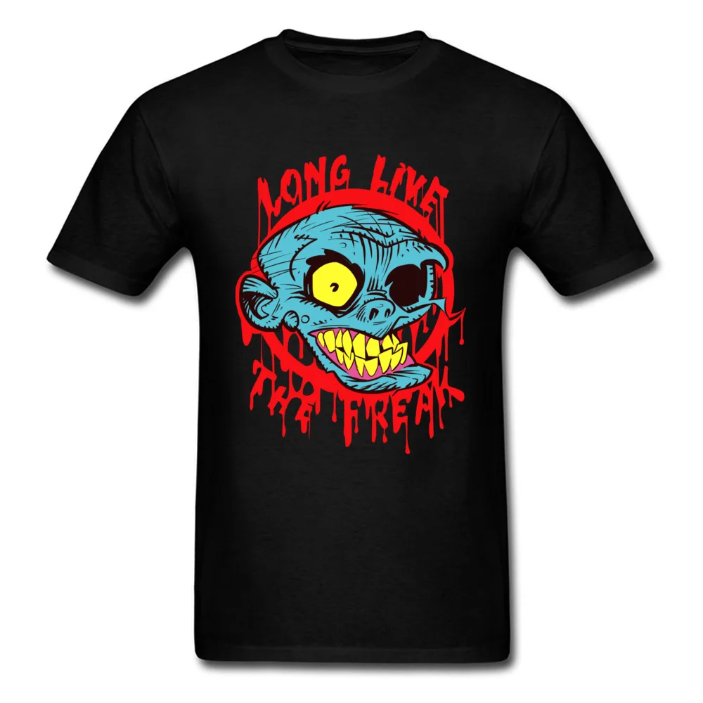 Футболки Long Live The Freak Alien Zombie Skull мужские Модные популярные футболки облегающие
