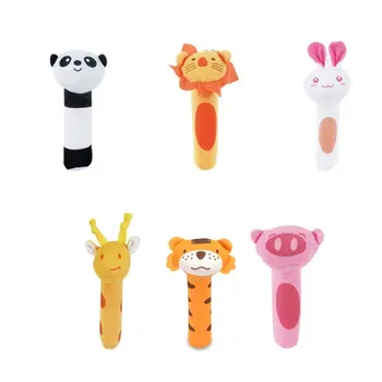 

Baby Rattles BB stick baby toy plush hand rattle bb stick animal bb stick hand rattle baby hand fleece rattle cartoon