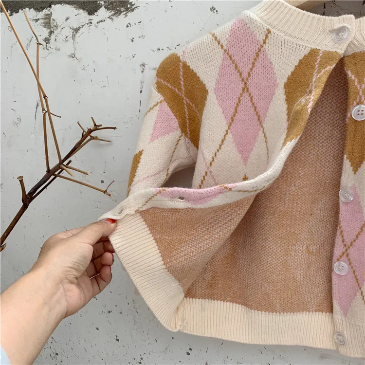 New Children's Christmas Clothes Baby Girl Cute Cardigan Sweater Toddler Long Sleeve Knitting Coats Boys Cardigan Jackets