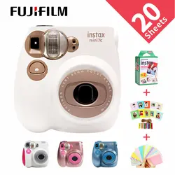 Новые оригинальные Fujifilm Instax Mini 7C 7 S камера 6 разноцветные в продаже Белый Розовый Синий моментальной печати фото плёнки снимок стрельба