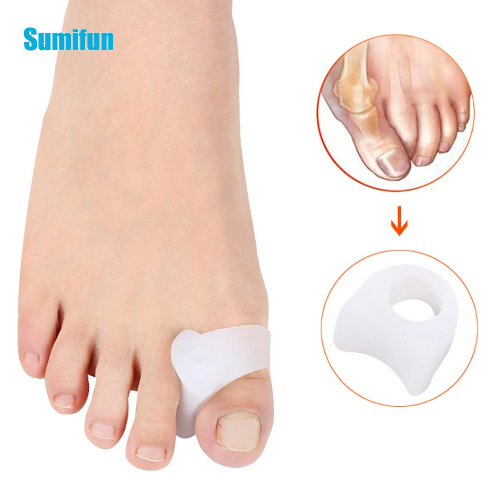 

6Pcs Toe Protector Straightener Corrector Silicone Gel foot Pedicure Hallux Overlapping Orthotics Separator Feet Massager D0303