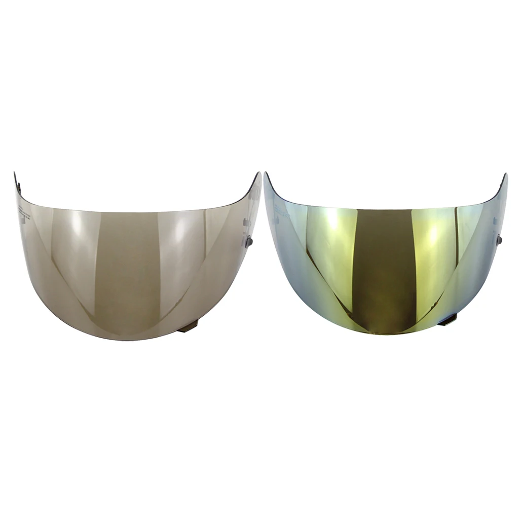 2pcs Replacement Full Face Motorcycle Helmet Visor for HJC HJ-09 Helmets Lens Shield (Dark Smoke+Gold)