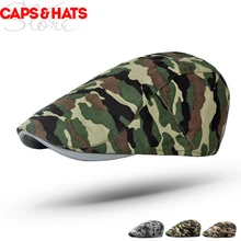 Камуфляжный Берет Корейская мода Bere Chapeau Femme британский стиль Bone Militer шляпа femme Cappelli painter камуфляжная шляпа