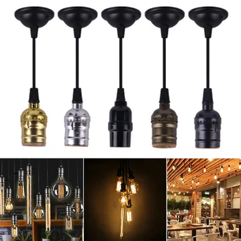

Home Lamp Holder Base Vintage Hanging Bar Aluminum Case Socket Ceiling Light Strip Chandelier Restaurant For E26 E27