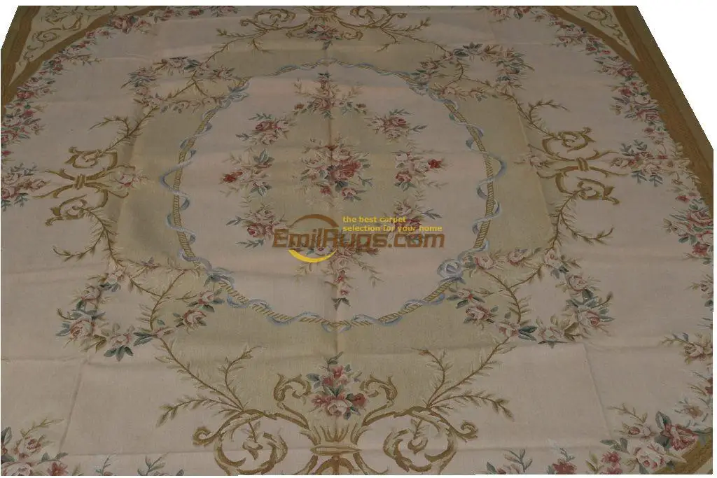 handmade aubusson carpet living room 244CMX305CM 8 'X 10' YM14gc156aubyg6