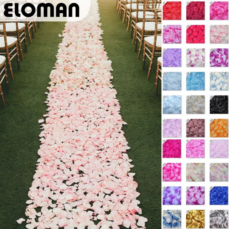 ELOMAN 500 кусок Шелковая Роза цветок Свадебный декор дома Лидер продаж конфетти в