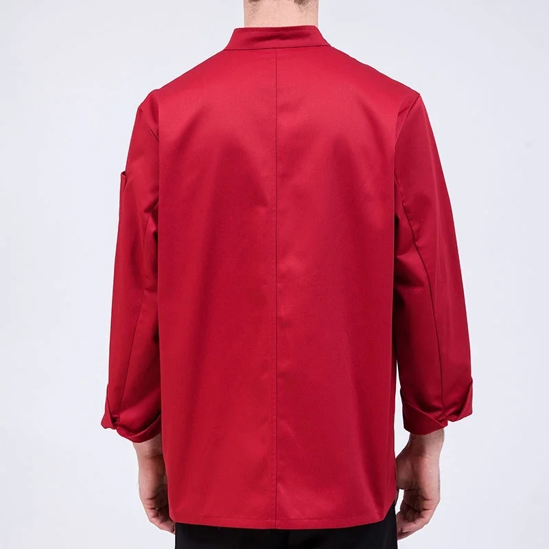 Шеф повар ресторанный пиджак с длинным рукавом на молнии Cook пальто для мужчин и