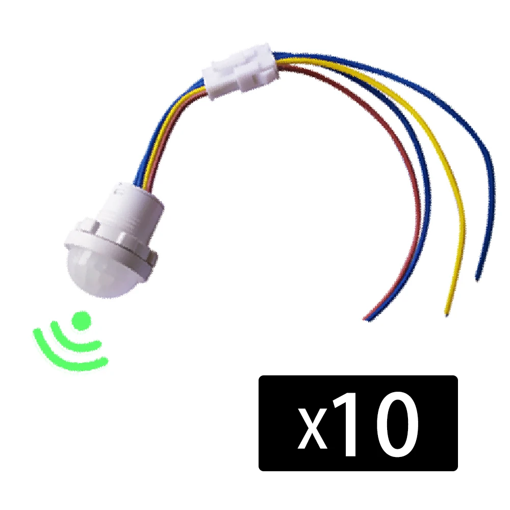 10Pcs 110V 220V LED 미니 PIR 센서 감지기 스마트 스위치 PIR 적외선 모션 센서 감지 자동 센서 빛 스위치 ...