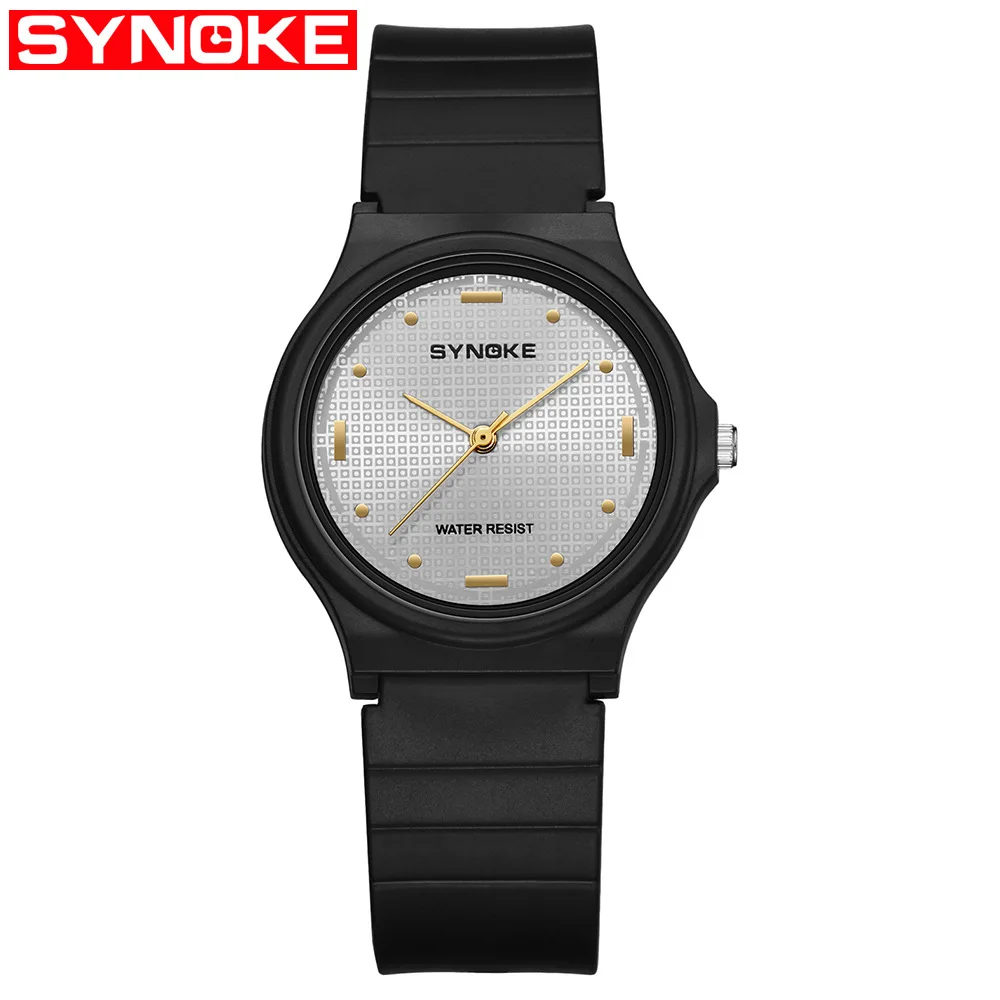 

Synoke Simple Fashion Waterproof Watch Teenager Thin Quartz Watch Trend Casual City MEN'S Table Cross Border