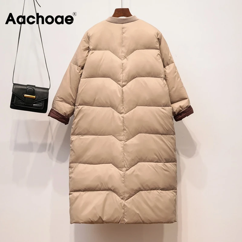 Aachoae Elegant Women Ultra Light Duck Down Coat