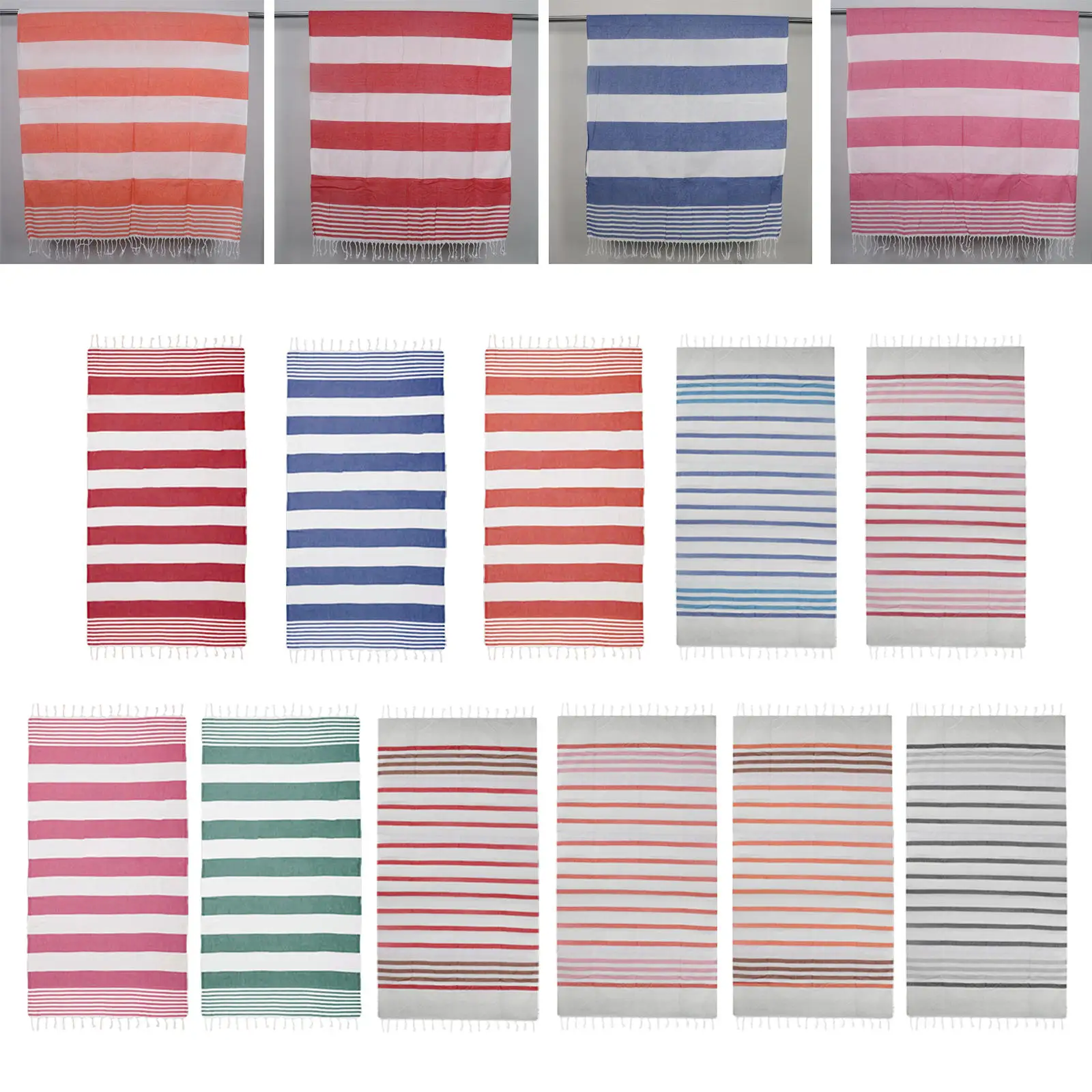 

Women Men Beach Towels Hotel Stripe Pool Towel Cotton Blend Quick Dry Gym Bathroom Towels Sports Towels Workout Towel Sweat