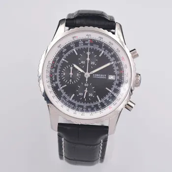 

Luxury brand Corgeut46mm crrju мужские часы cadisen Quartz watches watch men relojes de hombre de lujo relogio masculino 316L S
