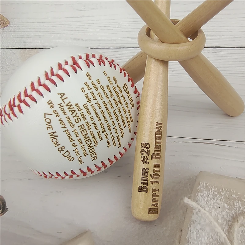 1pc Personalized Handmade Baseballs PU BQ009 Soft Baseball Balls Gifts Softball Engraved Pod Dad Husband