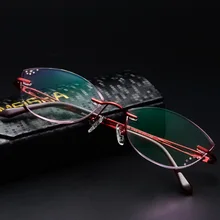 Новые с восемью отверстиями Unscrewless в Корейском стиле выполненные драгоценный камень резит Для женщин очки от миопии очки