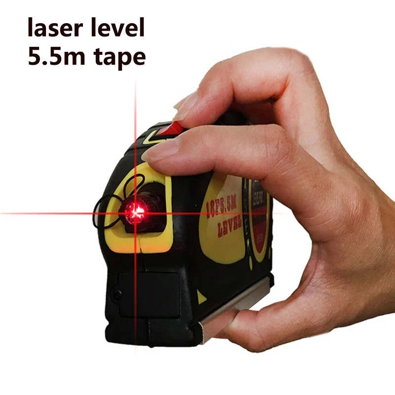 Upgrade Multipurpose Laser Level Line Lasers Horizon Vertical Measure Tape Aligner Bubbles Ruler