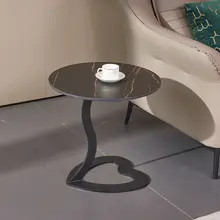 Table d'appoint pour canapé, dortoir italien, balcon, hôtel, meuble de salon moderne et minimaliste, bout rond