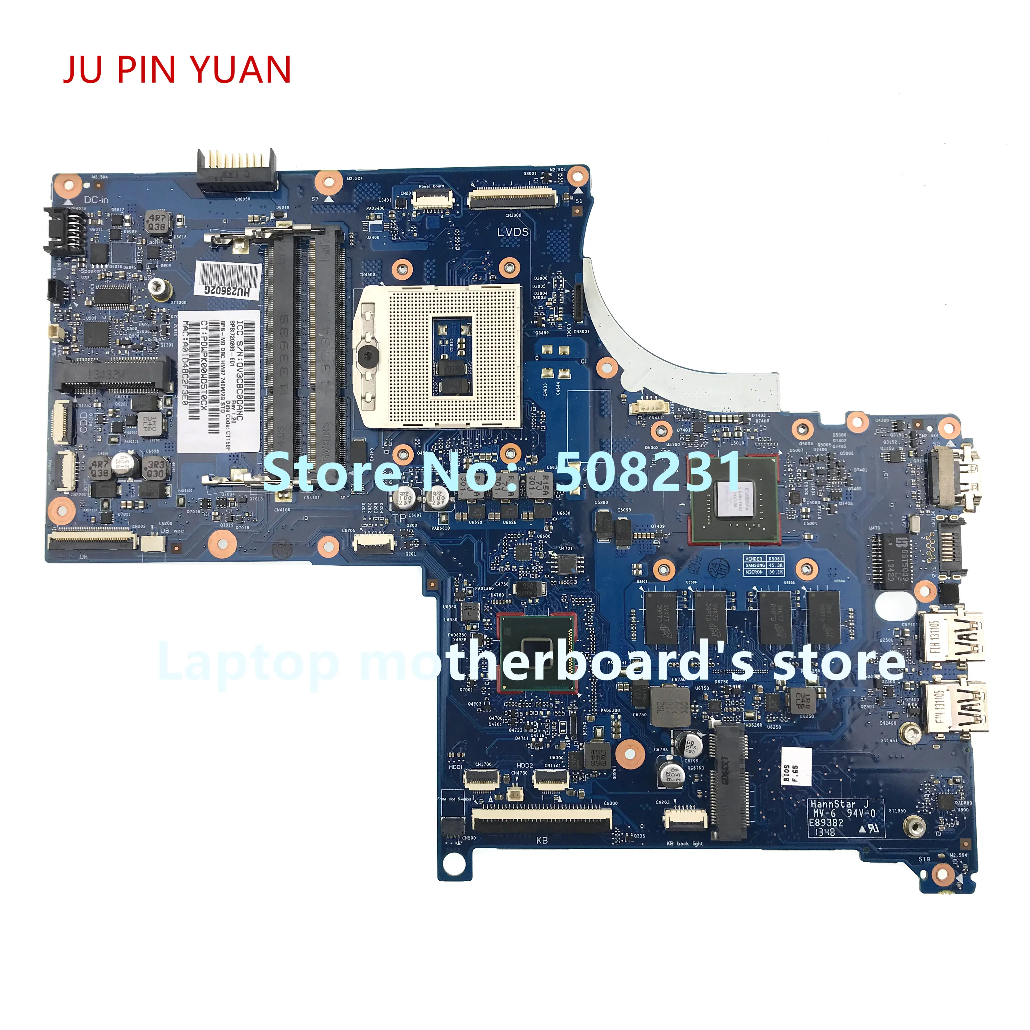

720266-001 Mainboard For HP ENVY 17-J 17T-J Laptop Motherboard 720266-501 720266-601 GT740M 2GB Fully Tested