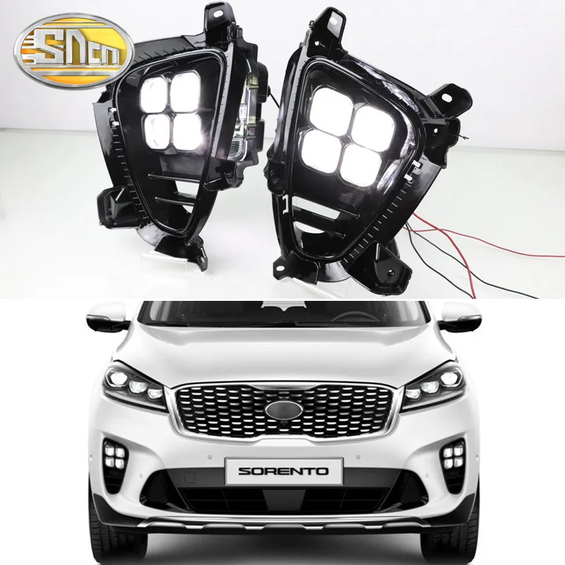 Best Offers 2 Stuks Voor Kia Sorento 2018 2019 Plug En Play Auto 12V Drl Waterdichte Led Dagrijverlichting Led mistlamp Daglicht Sncn