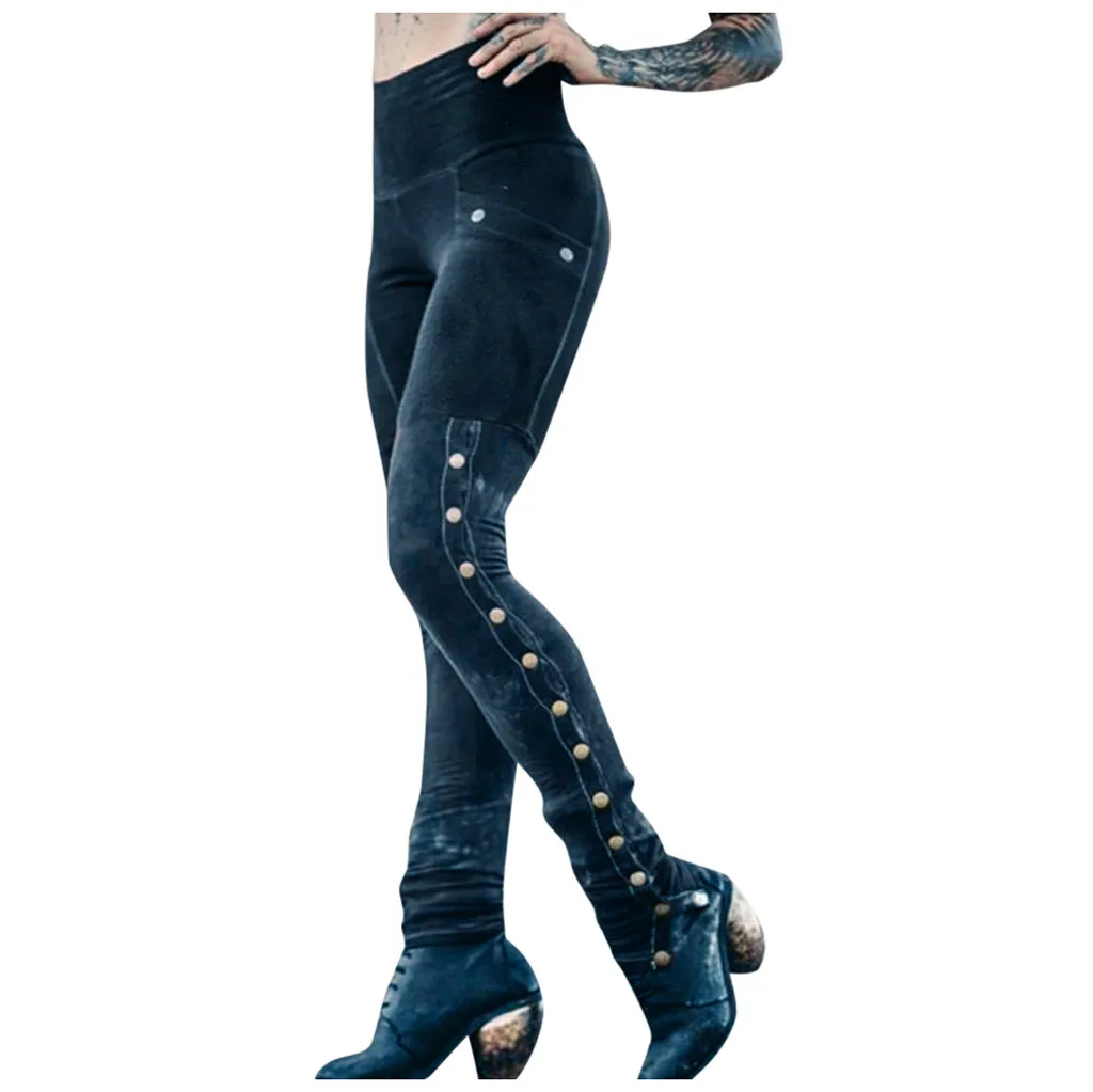 high waist elastic pants