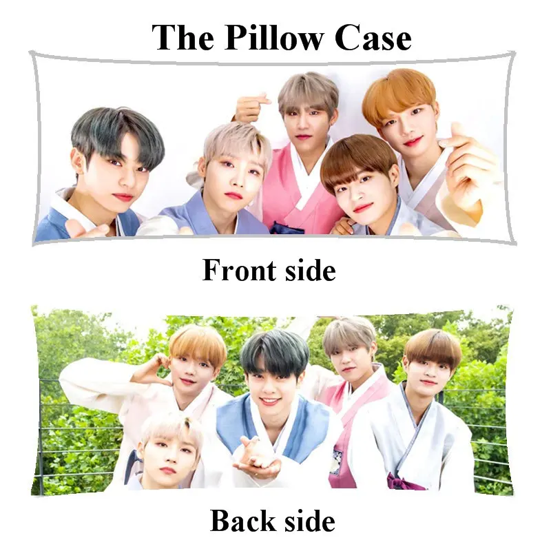 pillowcase Женские Kpop AB6IX девушка тела мультипликационным мотивом KimDonghyun Длинная Подушка Чехол Крышка - Цвет: pillowcase