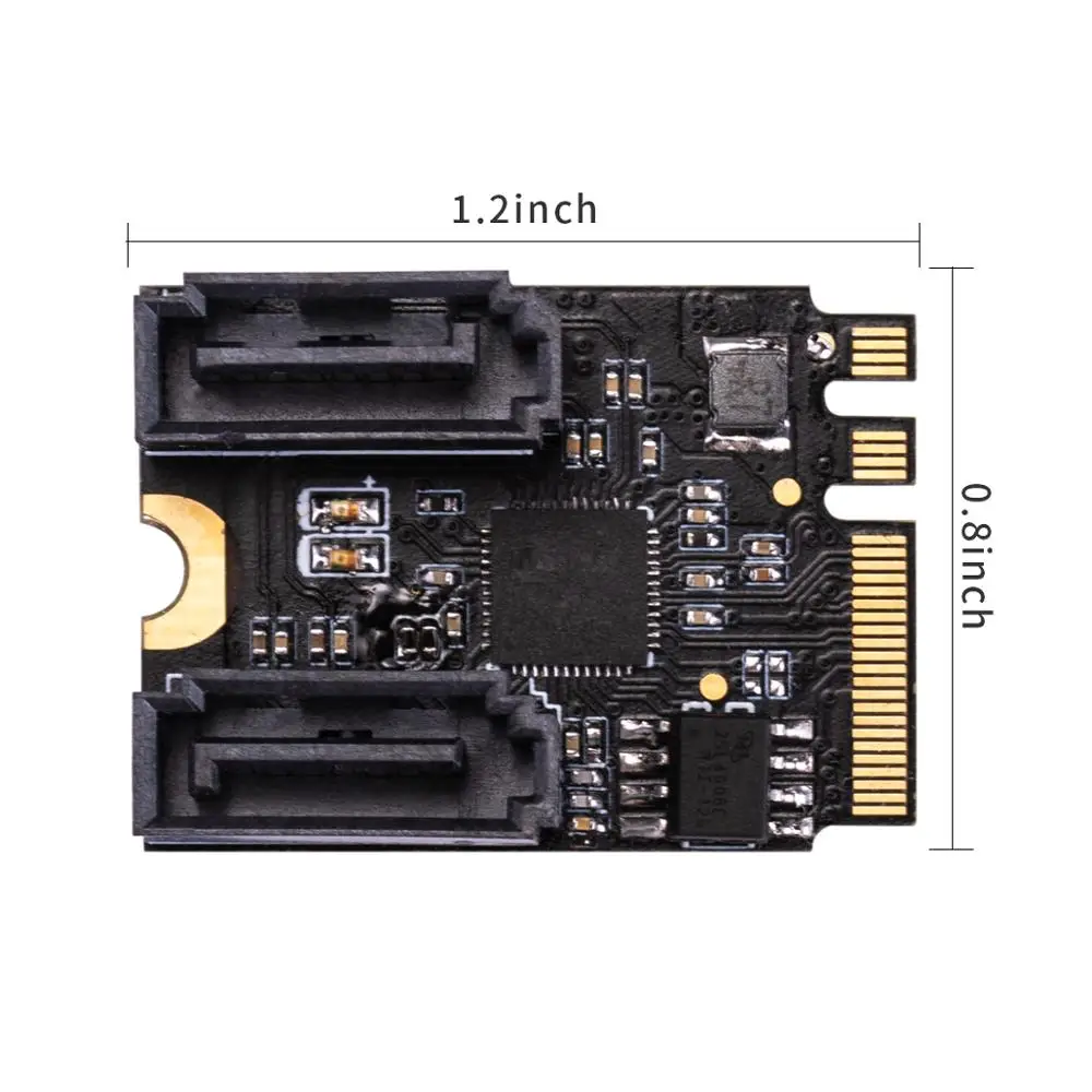 IOCREST M 2 ngff to sata 3 adapter card A Key and E key to 2 5