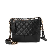 Женская Новая модная женская сумка с ромбовидной цепочкой, Сумки из натуральной ПУ, женская сумка на плечо, сумка-мессенджер белого и черного цвета