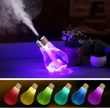 

USB bulb humidifier 400ml household essential oil diffuser light air ultrasonic humidifier air freshener with LED night light