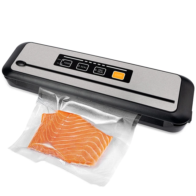 YUMYTH Household Food Vacuum Sealer Packaging Machine Sous Vide Bags Vacuum Packaging Packer Vacuum Bags for Food Storage T287 21 SL Black