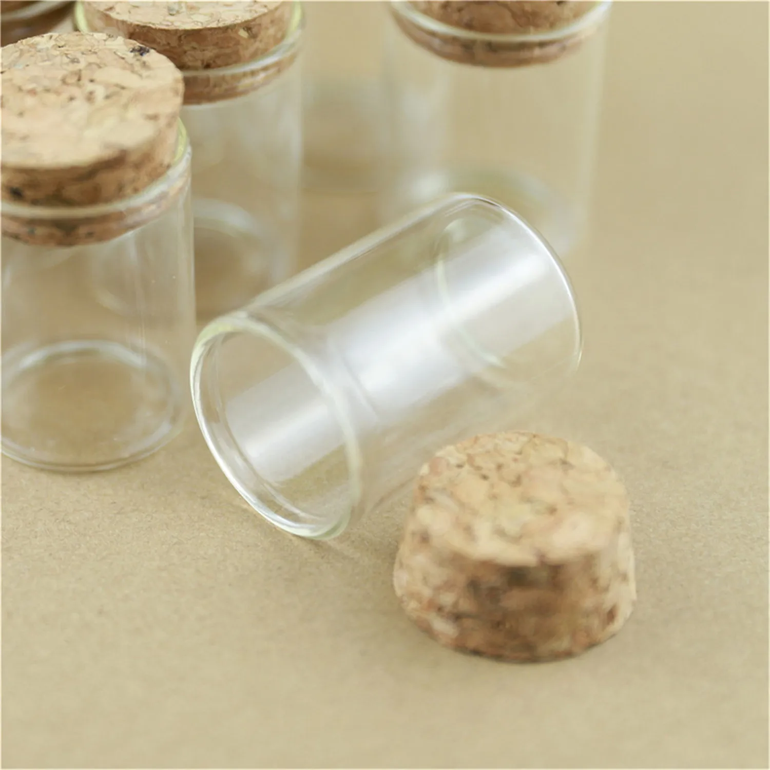24 pcs/lot 15ml size 26*30*40mm Mini Glass Test Tube with Cork Stopper Decoration Bottles Container Jars Vials DIY Craft Wedding
