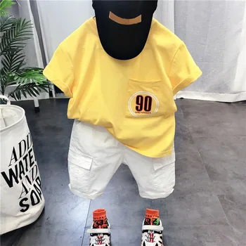 

Children clothing sets 2020 New Summer Boys Clothing Sets Kids Boys Tops T-shirt+Digital Shorts 2 Pcs Boys Sports Suit 2-7 years