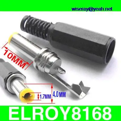 

DHL/EMS 500PCS 4.0 X 1.7mm DC Power Plug for Notebook cctv Cable-A8