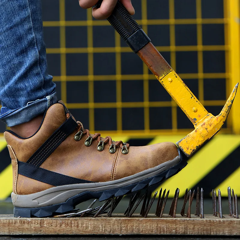 Winter Boots Men Safety Shoes Indestructible Work Shoes Puncture-Proof Work Sneakers Male Steel Toe Safety Boots