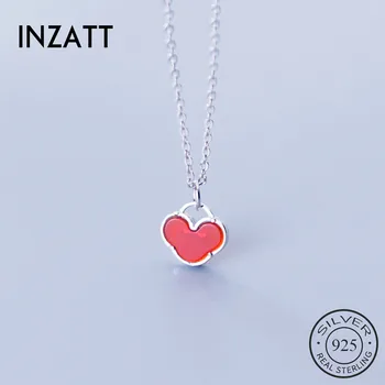 

INZATT Real 925 Sterling Silver Ethnic Pendant Choker Necklace For Fashion Women Party Fine Jewelry Cute Accessories Gift