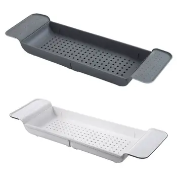 

Tub Bathtub Shelf Caddy Shower Expandable Holder Rack Storage Tray Over Bath Multifunctional Organizer For Bathroom Shower