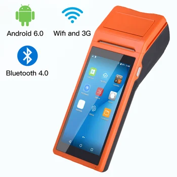 

PDA Barcode Camera Scanner Handheld Terminal Android Rugged Pos terminal built in thermal bluetooth printer 58mm Data Collector