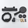SHBSHAIMY Matte Black Thermostatic Concealed Shower Sets With Handshower Wall Mounted Hot and Cold Bathtub Faucet Mixing Valve 4