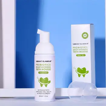 

VIBRANT GLAMOUR Tooth Whitening Mousse Clean Plaque Stains Oral Odor Bright Teeth Fresh Breath Toothpaste Portable Dental Tool