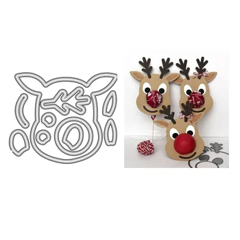

New 2020 Metal Cutting Dies and Scrapbooking For Paper Making Christmas Fawn Embossing Frame Card Craft No Stamps
