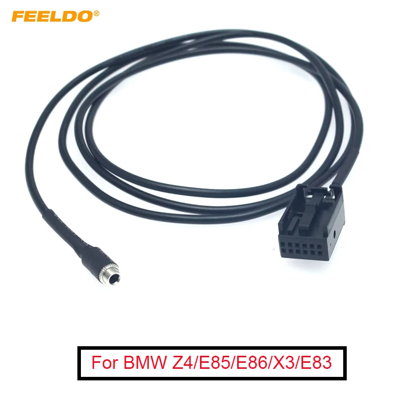 FEELDO 1PC Car Stereo Audio 3.5mm Female Socket AUX Adapter Cable For BMW Z4/E85/E86/X3/E83 MINI COOPER Wire #AM5806 | Автомобили и