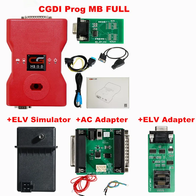 CGDI Prog MB поддерживает все Утерянные ключи CGDI MB для BENZ добавить самый быстрый ключ через OBD Полный Адаптеры для сим-карт ELV Simulator/ELV адаптер/AC/EIS провода - Цвет: Add ELV Simulator AC