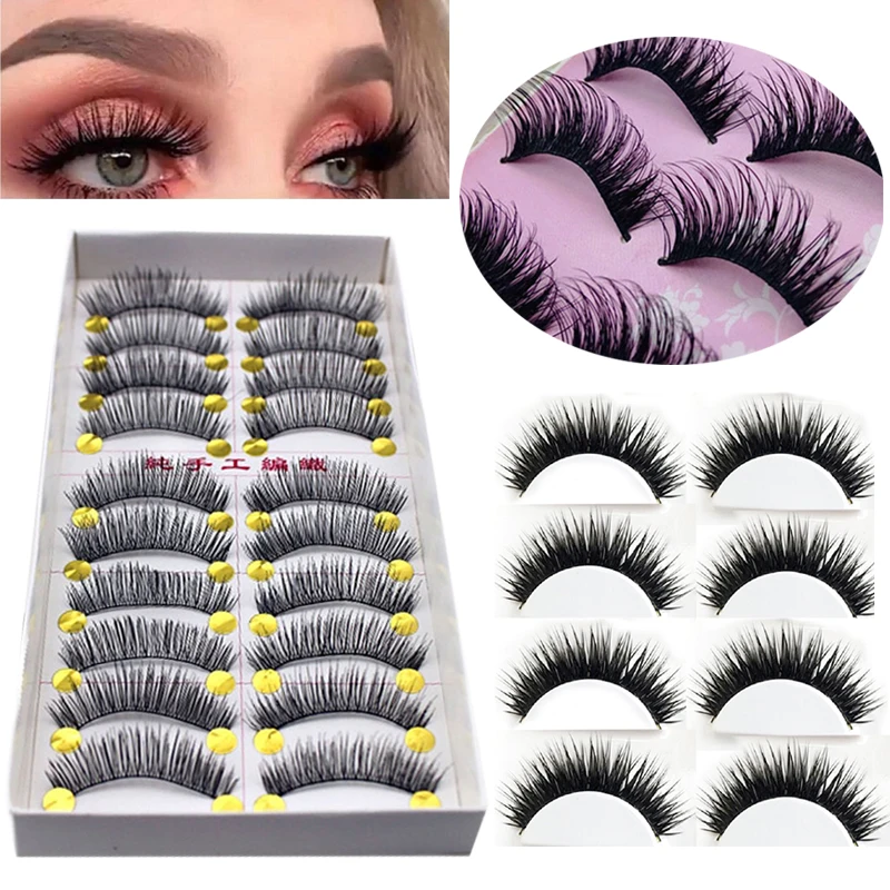 30 пара/лот крест накрест Дешевые Накладные ресницы ресниц Поддельные Объемные