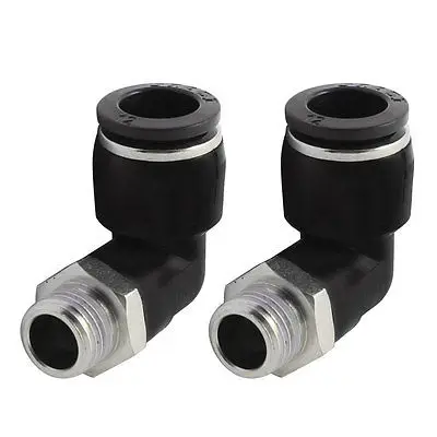 

Elbow Design 10mm Hole 1/4" PT Threaded Pneumatic Quick Joint Connector 2 Pcs