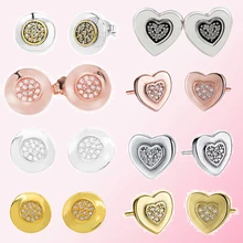 925 пробы серебряные классические симметричные серьги с аутентичными звездами дамские очаровательные модные ювелирные изделия DIY