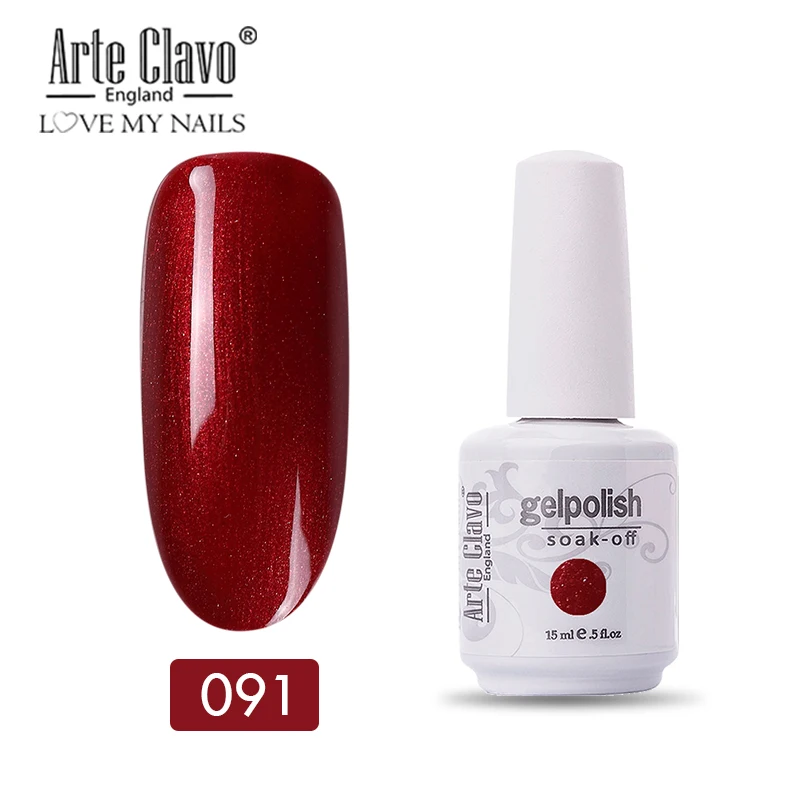 Arte Clavo 15 мл 47 Цветной Гель-лак для ногтей Vernis длительный УФ-лак для ногтей база замочить от ногтей Гель-лак Полировочный Гель для маникюра - Цвет: 11091