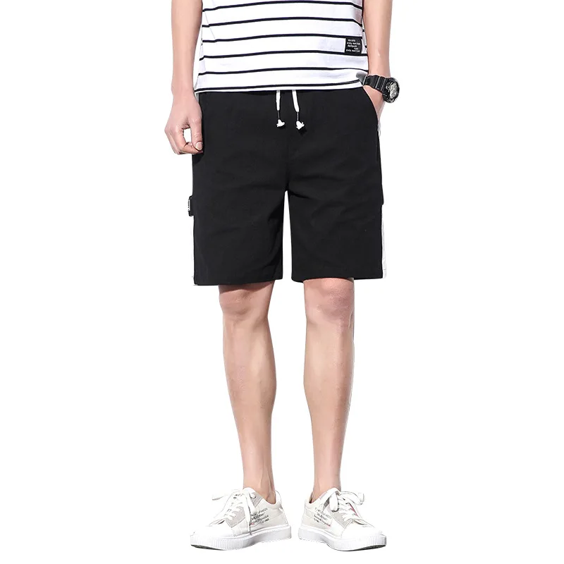 Summer men's gyms Joggers workout short pants Fitness Bodybuilding fashion Cotton Sports beach pants Calf-Length plus size men